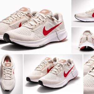 Nike Women's Sneakers - Cream and Red